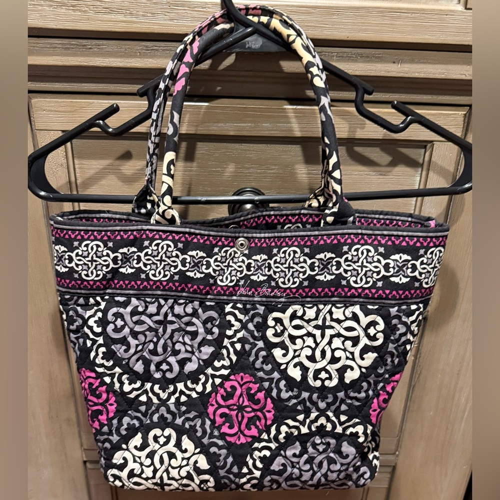 Vera Bradley Tote Bag - Black, Pink, white